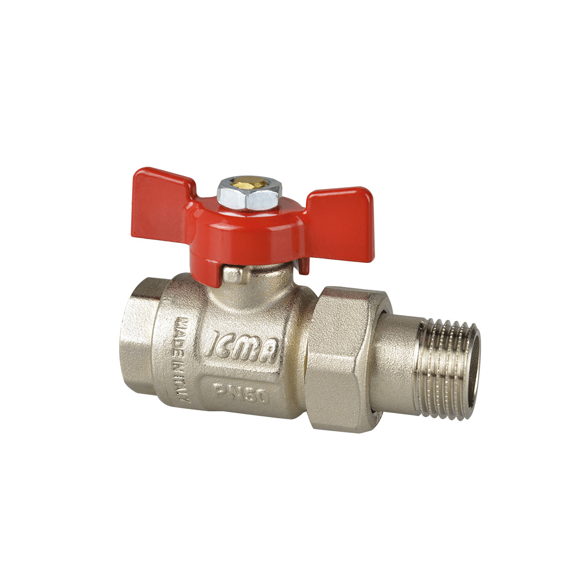 347 | Full bore straight ball valve with pipe tail - Aluminum T-handle