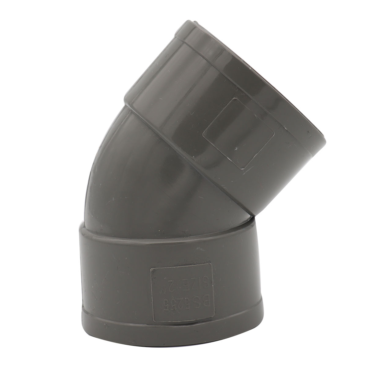 UPVC Plastic Καμπύλη double Μούφα Θ/Θ 45° 2" - 45L2